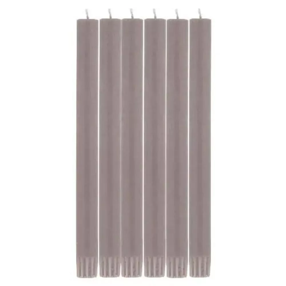 British Colour Standard Eco Dinner Candles 6 Pack